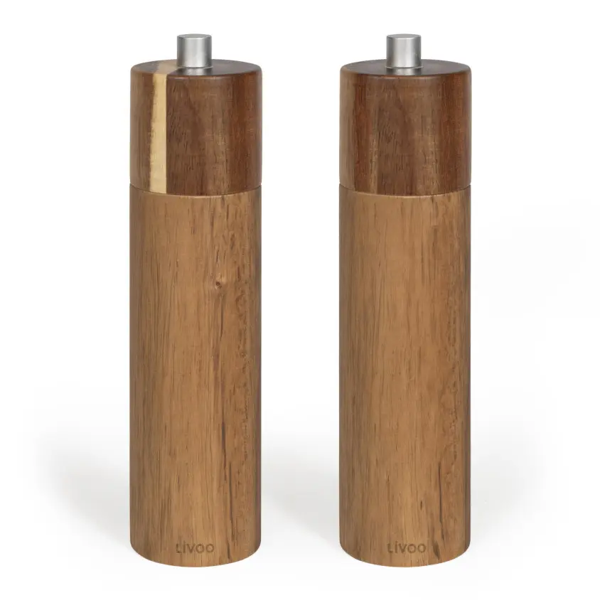 Set de 2 moulins sel et poivre manuels