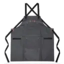 Tablier en toile enduite et cuir