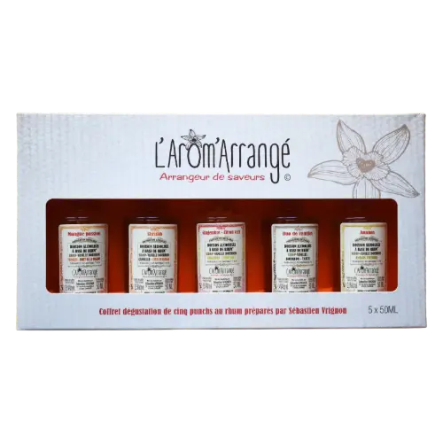 Coffret dégustation 5 punchs au rhum