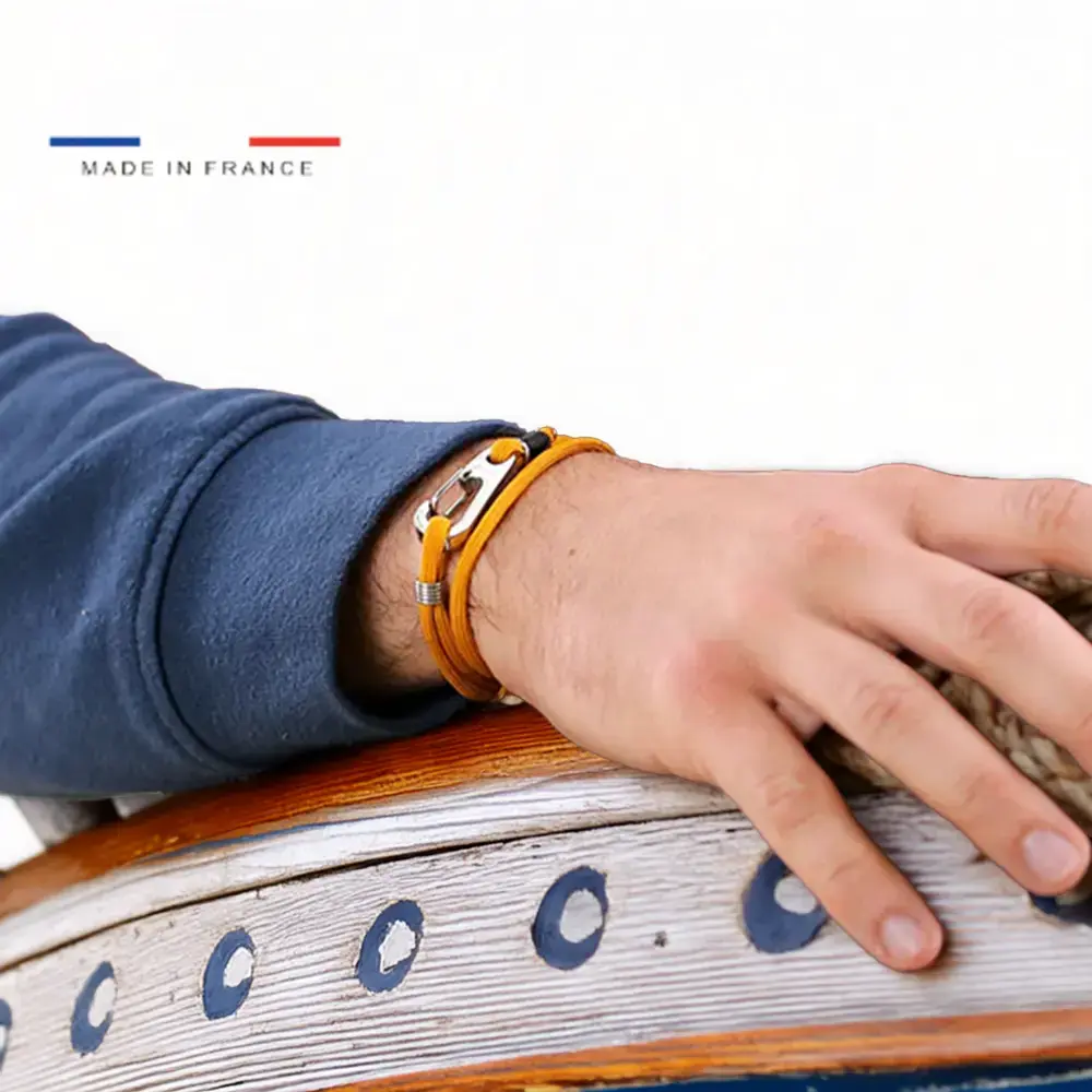 Bracelet mousqueton homme