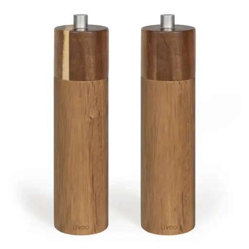 [MEN425] Set de 2 moulins sel et poivre manuels