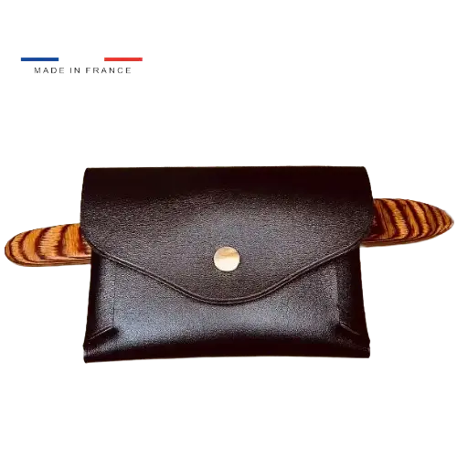 [pochette noir] Pochette en cuir