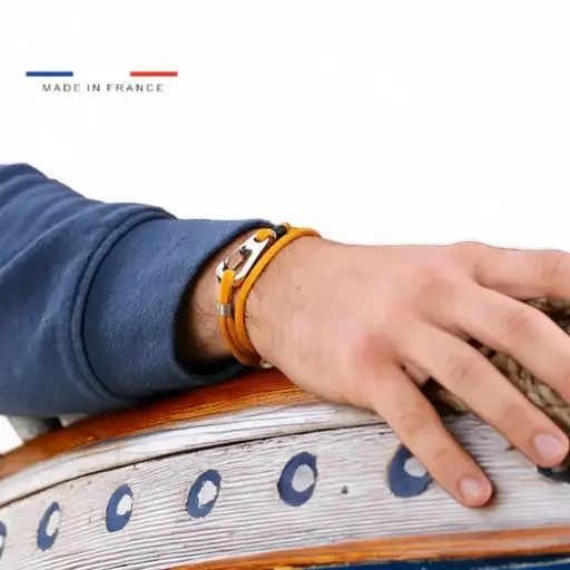 Bracelet mousqueton homme